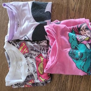 3 size 7/8 childrens super hero tees